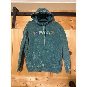 RIPNDIP Hoodie Size M Teal Embroidered